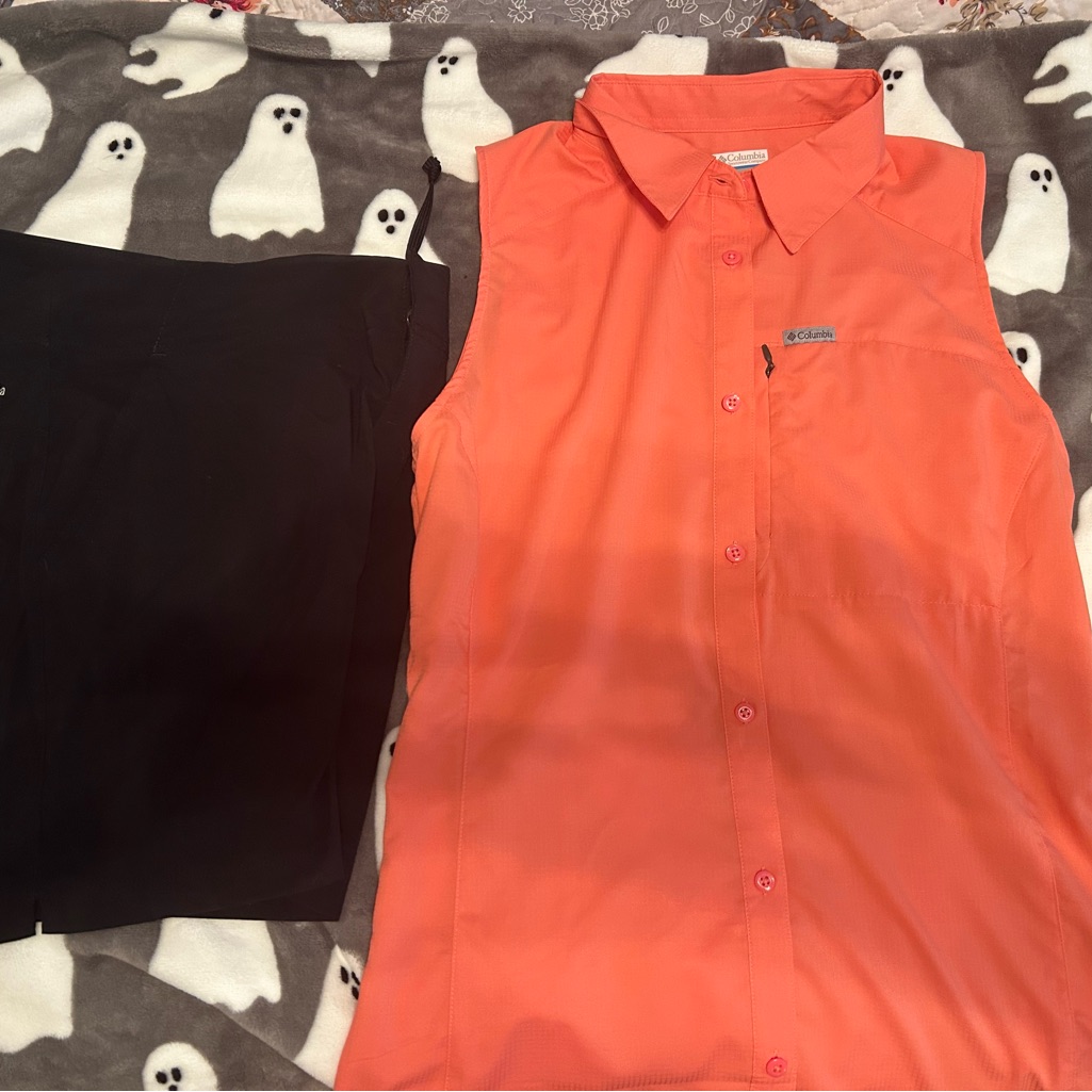 Columbia Womens 10 Black Columbia Shorts Columbia Coral Sleeveless Shirt Columbia Womens 10 Black Columbia Shorts Columbia Coral Sleeveless Shirt